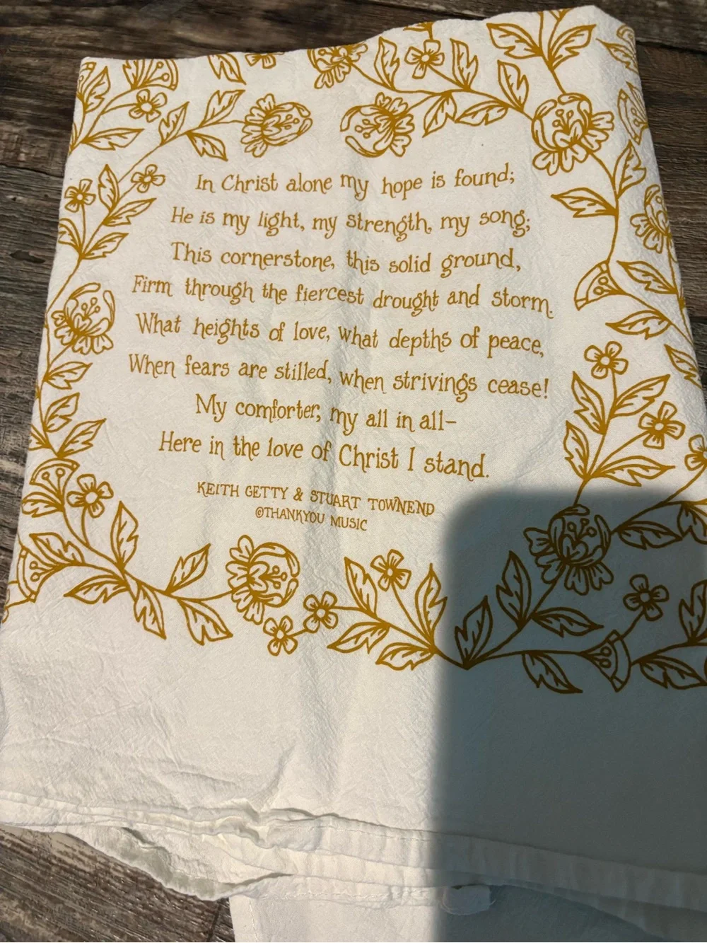 Floral Hymn Printed Kitchen Towels - Gold & Purple